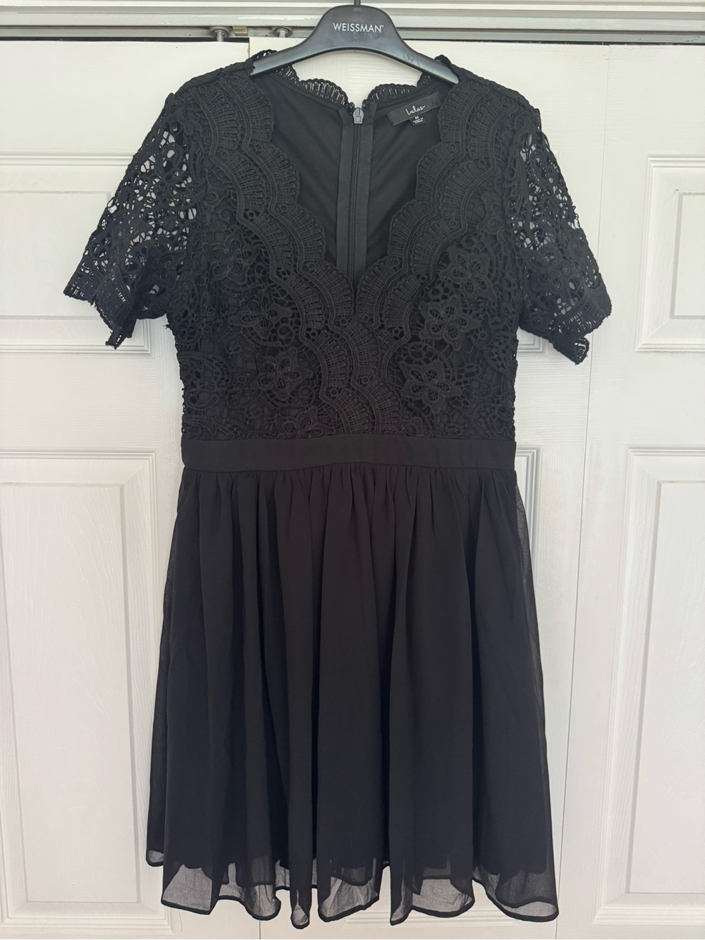 Lulu's Black Lace Fit & Flare Mini Dress